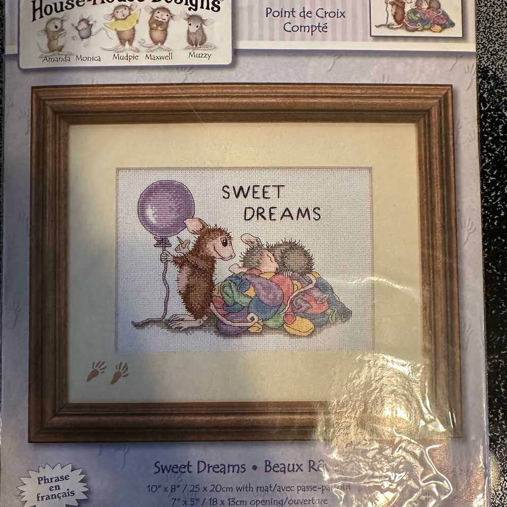 Mouse House cross stitch kits - set